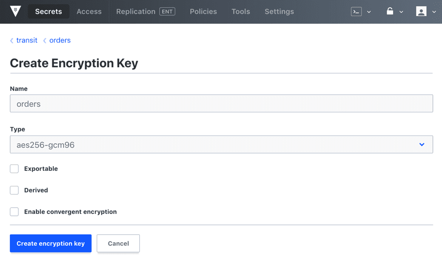 Create a key